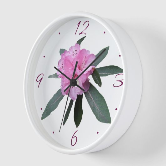 Schöne hübsche, blühende Blume, modern boho Uhr (Winkel)