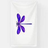Schöne hübsche Libelle mit blauen Flügeln. Insekt Banner (Vertikal)