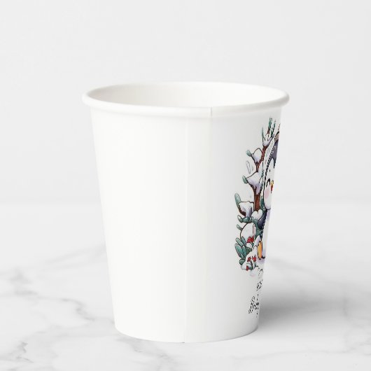 Schöne Hübsche Pinguin-Babydusche Pappbecher (Rechts)