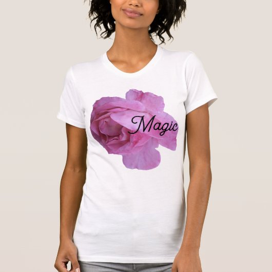 Schöne hübsche rosa Rosa Magie stilvoll elegant T-Shirt (Vorderseite)