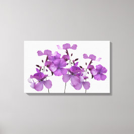 Schöne hübsche violette Blumen Moderne Blumenkunst Leinwanddruck