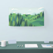 Schöne Hügellandschaft Banner (Messe)