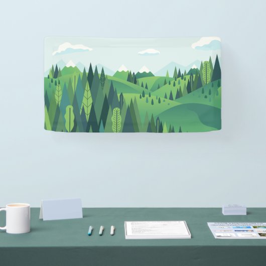 Schöne Hügellandschaft Banner (Messe)