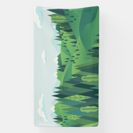 Schöne Hügellandschaft Banner (Vertikal)