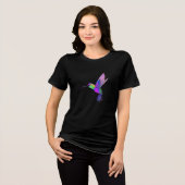 Schöne Hummingbird Fliegen Tri-Blend Shirt (Vorderseite voll)