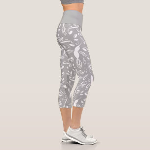 Schöne Hummingbirds Colibri Birds Light Grau Capri Leggings