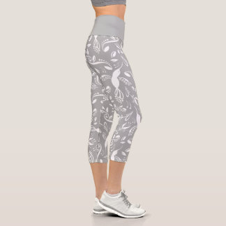 Schöne Hummingbirds Colibri Birds Light Grau Capri Leggings