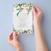 Schöne HUMMINGBIRDS Couple Wedding Flyer (Handgriff)