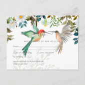 Schöne HUMMINGBIRDS Couple Wedding Postkarte (Vorderseite)