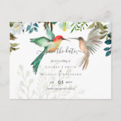 Schöne HUMMINGBIRDS Couple Wedding Postkarte (Vorderseite)