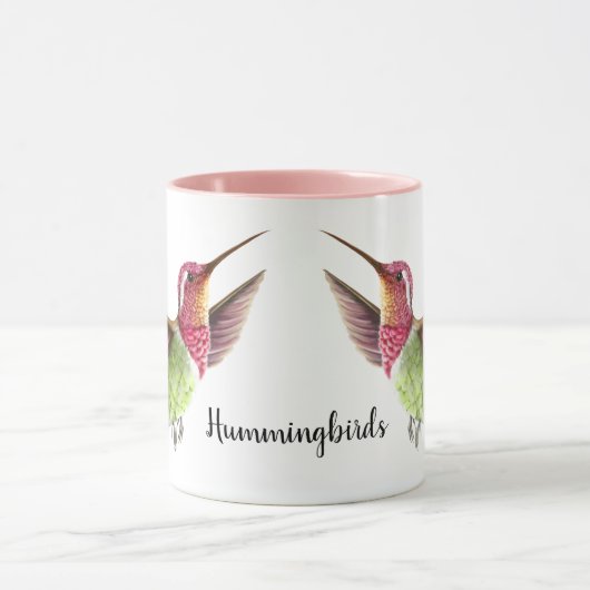 schöne Hummingvögel fliegen Tasse (Zentrum)