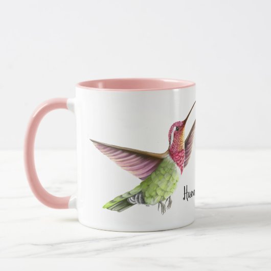 schöne Hummingvögel fliegen Tasse (Links)