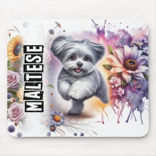 Schöne Hunde/Malteser Hund Mousepad (Vorne)