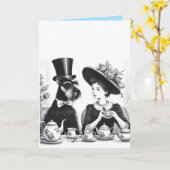 Schöne Hundekarte Karte (Gelbe Blume)