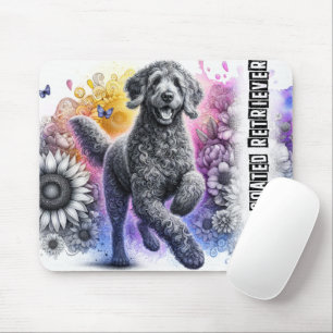 Schöne Hunderassen/feuchtigkeitsbeschichteter Retr Mousepad