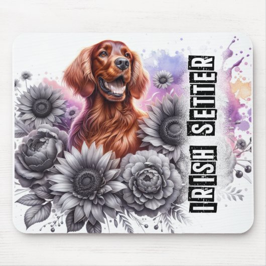Schöne Hunderassen/Irish Setter Dog Mousepad (Vorne)