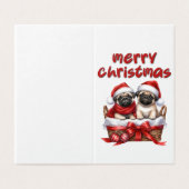 Schöne Hundeweihnachtskarte (Außenseite Aufgefaltet)