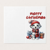 Schöne Hundeweihnachtskarte (Außenseite Aufgefaltet)