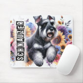 Schöne Hundezucht/Schnauzer-Hundepuppe Mousepad (Mit Mouse)