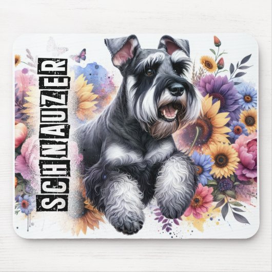 Schöne Hundezucht/Schnauzer-Hundepuppe Mousepad (Vorne)