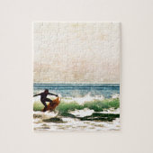 Schöne Huntington Beach Surfer Riding Waves Puzzle (Vertikal)