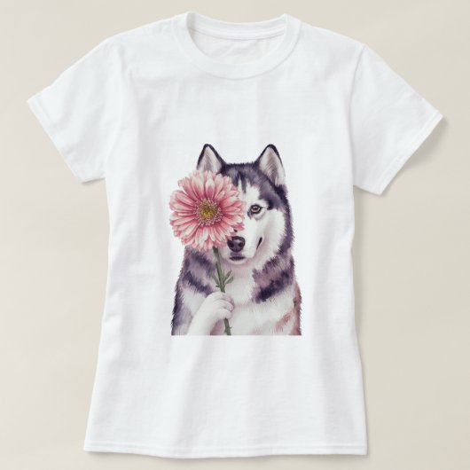 Schöne Husky-Aquarellbilder T-Shirt (Design vorne)