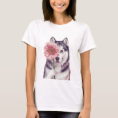 Schöne Husky-Aquarellbilder T-Shirt (Vorderseite)