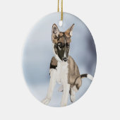 Schöne Husky Welpe Keramik Ornament (Rechts)