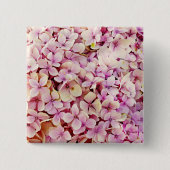 Schöne Hydrangea-Blume Button (Vorderseite)