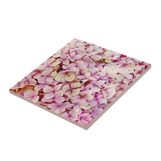 Schöne Hydrangea-Blume Fliese (Seite)