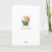 Schöne Hydrangea-Blume Geburtstag Karte (Rückseite)