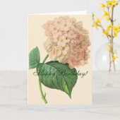 Schöne Hydrangea-Blume Geburtstag Karte (Gelbe Blume)
