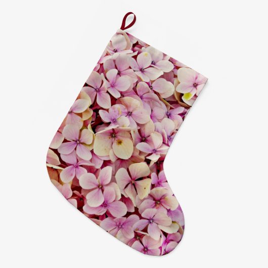 Schöne Hydrangea-Blume Großer Weihnachtsstrumpf (Vorderansicht (hängend))