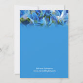 Schöne Hydrangea-Blume Hochzeit Einladung (Rückseite)