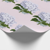 Schöne Hydrangea-Blume in Violet Geschenkpapier (Ecke)