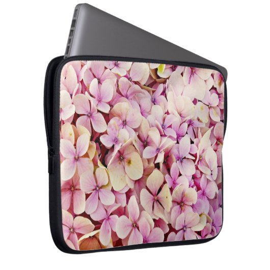 Schöne Hydrangea-Blume Laptopschutzhülle (Vorne Rechts)