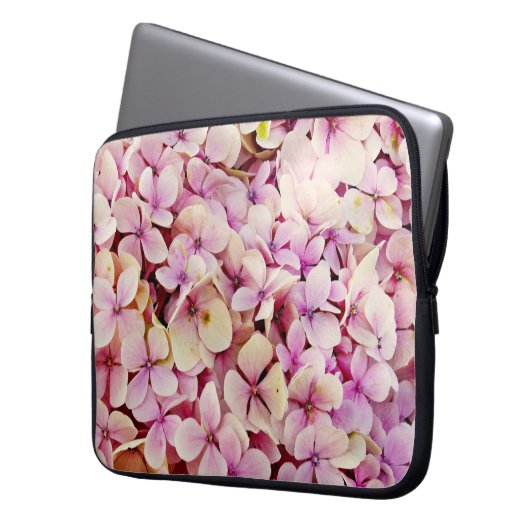 Schöne Hydrangea-Blume Laptopschutzhülle (Vorderseite Links)
