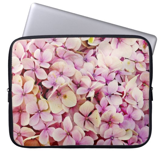 Schöne Hydrangea-Blume Laptopschutzhülle (Vorderseite)