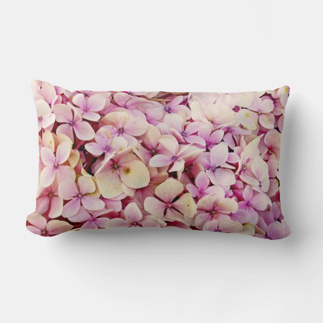Schöne Hydrangea-Blume Lendenkissen (Vorderseite)