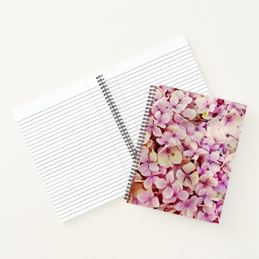 Schöne Hydrangea-Blume Notizblock (Innenseite)
