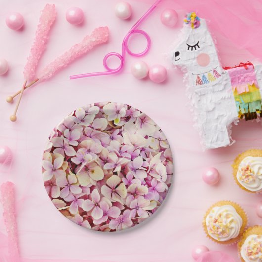 Schöne Hydrangea-Blume Pappteller (Party)