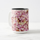 Schöne Hydrangea-Blume Zweifarbige Tasse (Vorderseite Links)