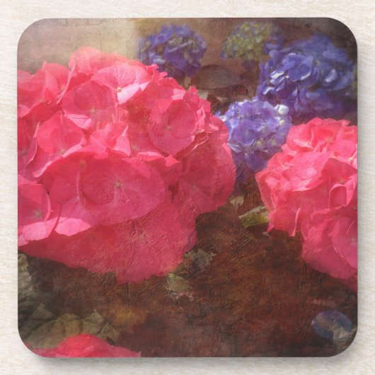 Schöne Hydrangea-glänzende Kunststoff-Untersetzer Getränkeuntersetzer (Vorderseite)