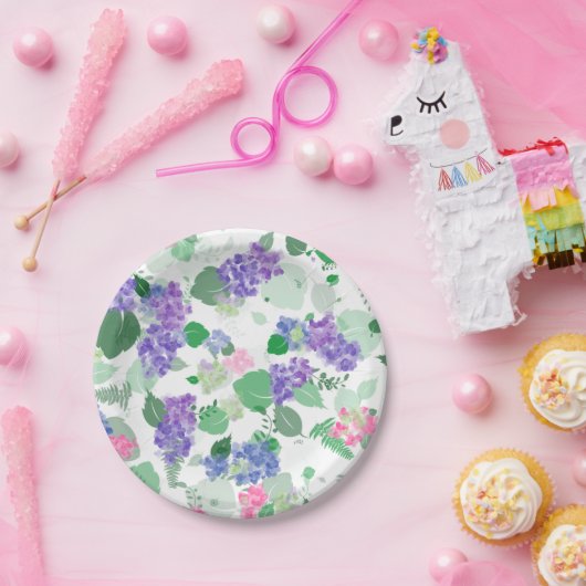 Schöne Hydrangea-Mischung Pappteller (Party)