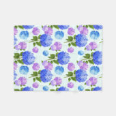 Schöne Hydrangeas Fleecedecke (Vorderseite (Horizontal))
