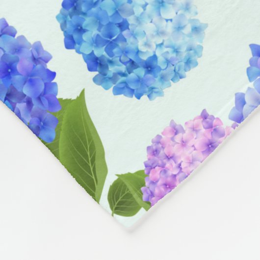 Schöne Hydrangeas Fleecedecke (Ecke)