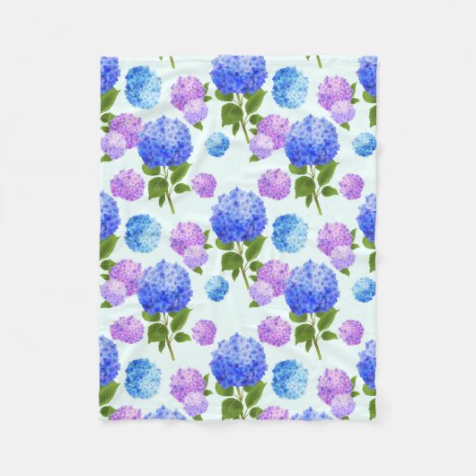 Schöne Hydrangeas Fleecedecke (Vorderseite)