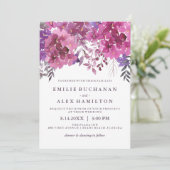 Schöne Hydrangeas und Botanicals Einladung (Stehend Vorderseite)