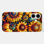 Schöne, hyperrealistische Sonnenblumen Kunst Case-Mate iPhone Hülle (Rückseite (Horizontal))