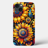 Schöne, hyperrealistische Sonnenblumen Kunst Case-Mate iPhone Hülle (Rückseite)